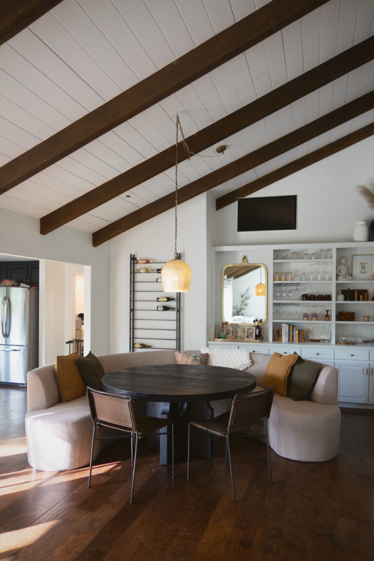 Our Dining Room: Round Table & Dining Bench